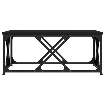 vidaXL fekete szerelt fa dohányzóasztal 70 x 70 x 30 cm
