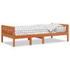 vidaXL viaszbarna t&ouml;m&ouml;r fenyőfa gyerek&aacute;gy matrac n&eacute;lk&uuml;l 80 x 200 cm