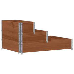 vidaXL 3 szintes barna t&ouml;m&ouml;r fenyőfa magas&aacute;gy&aacute;s 120 x 80 cm