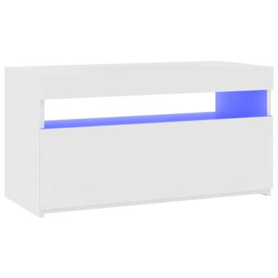 vidaXL fehér TV-szekrény LED-világítással 75 x 35 x 40 cm
