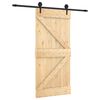 vidaXL Cs&uacute;sz&oacute; ajt&oacute; Term&eacute;szetes &eacute;s Fekete 95 x 210 cm Szil&aacute;rd Fenyőfa