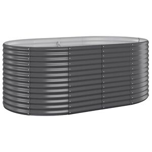 vidaXL antracitsz&uuml;rke horganyzott ac&eacute;l kerti magas&aacute;gy&aacute;s 175x100x68 cm
