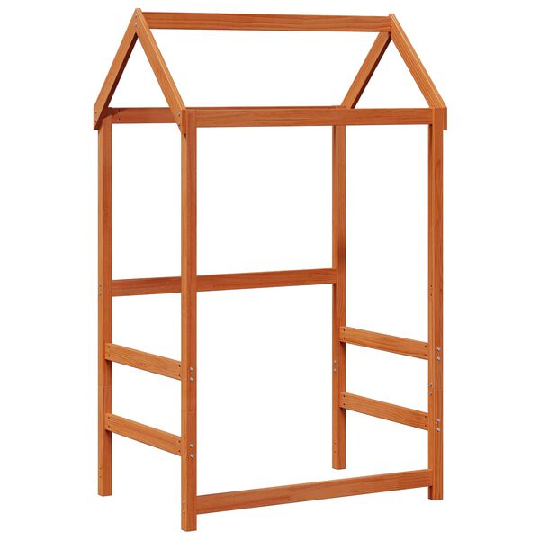 vidaXL Nappali &Aacute;gy Szett 2 pcs Faggy&uacute; barna T&ouml;m&ouml;r fenyőfa