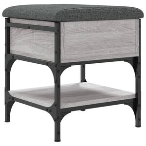 vidaXL sz&uuml;rke sonoma sz&iacute;nű szerelt fa cipőt&aacute;rol&oacute; pad 42 x 42 x 45 cm
