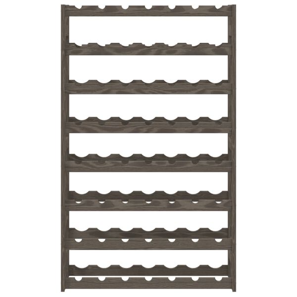 vidaXL szürke tömör fenyőfa bortartó 56 palackhoz