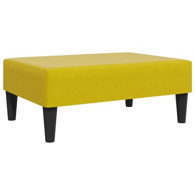vidaXL 2 személyes sárga bársony kanapéágy lábtartóval