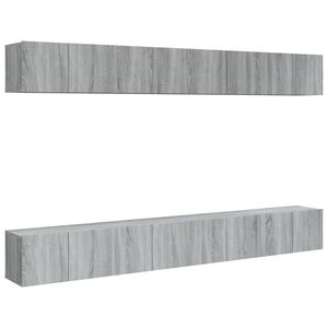 vidaXL 8 db sz&uuml;rke sonoma sz&iacute;nű szerelt fa TV-szekr&eacute;ny 60 x 30 x 30 cm
