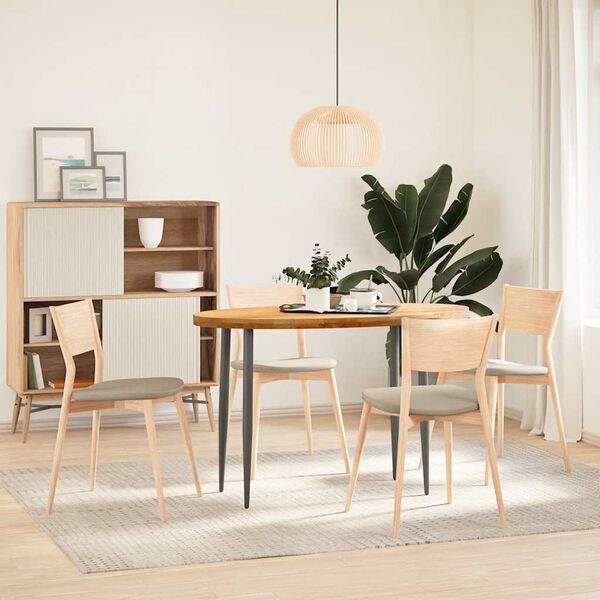 vidaXL vil&aacute;gosbarna t&ouml;m&ouml;r ak&aacute;cfa ov&aacute;lis alak&uacute; asztallap 120x60x4 cm