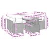 vidaXL 7 r&eacute;szes sz&uuml;rke polyrattan kerti &uuml;lőgarnit&uacute;ra p&aacute;rn&aacute;kkal