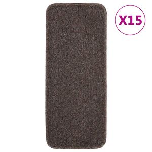 vidaXL 15 db barna n&eacute;gysz&ouml;gű cs&uacute;sz&aacute;smentes l&eacute;pcsőszőnyeg 60 x 25 cm
