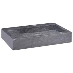 vidaXL fekete m&aacute;rv&aacute;ny mosd&oacute;kagyl&oacute; 58 x 39 x 10 cm