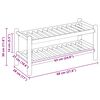 vidaXL Cipőtart&oacute; polcokkal Term&eacute;szetes 68 x 28 x 30 cm Bambusz