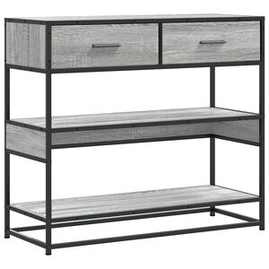 vidaXL sz&uuml;rke sonoma sz&iacute;nű szerelt fa t&aacute;lal&oacute;asztal 90x35x80 cm