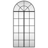 vidaXL fekete ívelt vas fali tükör 60x130 cm