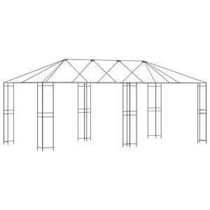 vidaXL Pavilon v&aacute;z pavilon anyag n&eacute;lk&uuml;l 6 x 3 m Fekete Ac&eacute;l