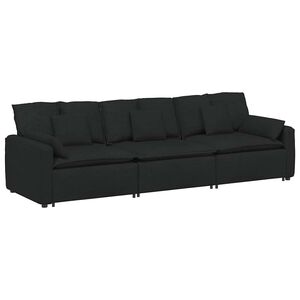 vidaXL modul&aacute;ris kanap&eacute; p&aacute;rn&aacute;kkal fekete