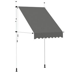 vidaXL k&eacute;zzel feltekerhető antracit napellenző 150 cm