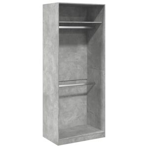 vidaXL betonsz&uuml;rke szerelt fa ruh&aacute;sszekr&eacute;ny 80 x 50 x 200 cm
