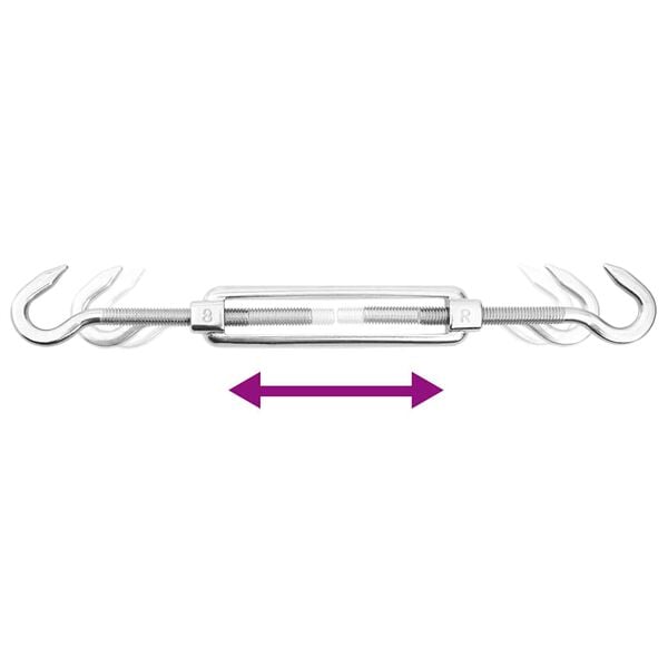 vidaXL 9 darabos rozsdamentes acél napvitorla-tartozékszett