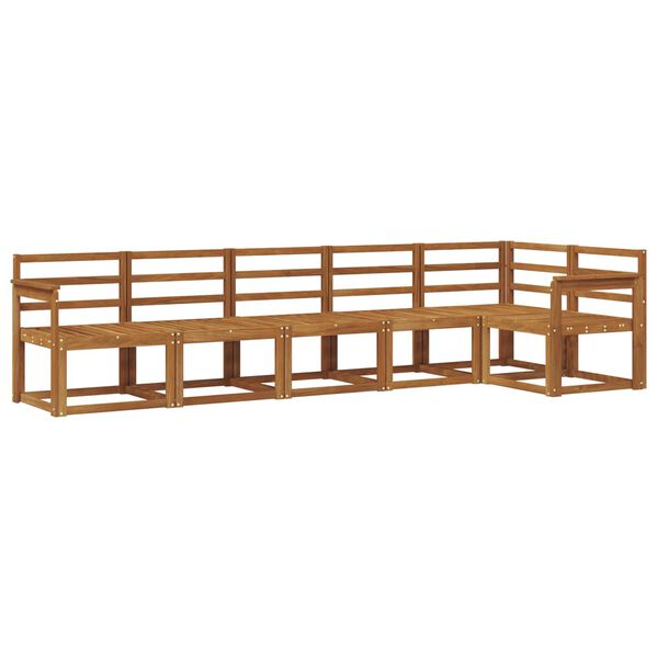 vidaXL K&uuml;lt&eacute;ri kanap&eacute; szett 6 pcs Term&eacute;szetes T&ouml;m&ouml;r Ak&aacute;cfa