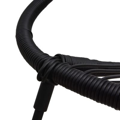 vidaXL 5 részes fekete PVC rattan kültéri étkezőgarnitúra