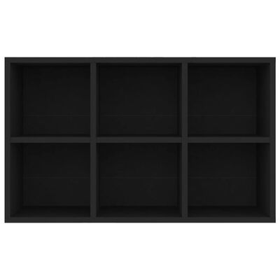 vidaXL fekete szerelt fa könyv-/tálalószekrény 66x30x98 cm