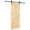 vidaXL Cs&uacute;sz&oacute; ajt&oacute; Term&eacute;szetes &eacute;s Fekete 80 x 210 cm Szil&aacute;rd Fenyőfa