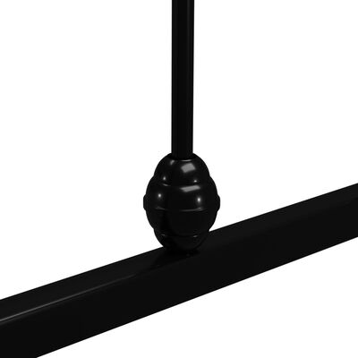 vidaXL fekete fém ágykeret 140 x 200 cm