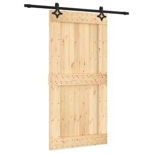 vidaXL Cs&uacute;sz&oacute; ajt&oacute; 100 x 210 cm Szil&aacute;rd Fenyőfa (Nem Kezelt)
