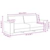 vidaXL 3 szem&eacute;lyes vil&aacute;gossz&uuml;rke sz&ouml;vet kanap&eacute; 220x77x82 cm