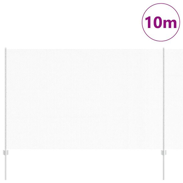 vidaXL Ker&iacute;t&eacute;s oszlopokkal Ez&uuml;st 1,6 x 10 m Ac&eacute;l