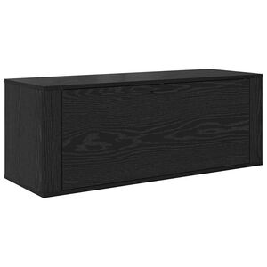 vidaXL Cipőszekr&eacute;ny 100 x 35 x 38 cm Szerelt Fa Fekete T&ouml;lgy