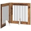 vidaXL &Ouml;sszecsukhat&oacute; kutyaker&iacute;t&eacute;s &aacute;llv&aacute;nyokkal 2 pcs Antik Fa 160,5 cm