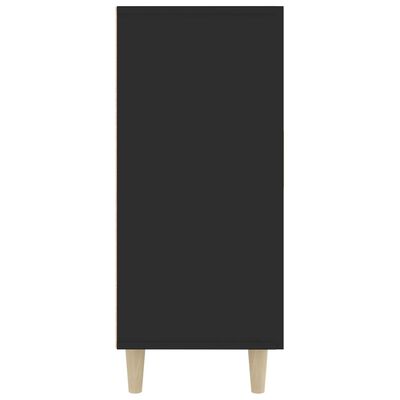 vidaXL fekete szerelt fa tálalószekrény 90 x 34 x 80 cm
