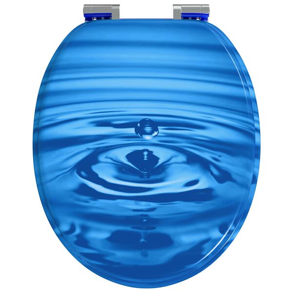 vidaXL WC &uuml;lőke K&eacute;k csepp 44 x 38 cm MDF lap