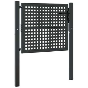 vidaXL antracit sz&iacute;nű ac&eacute;l kerti kapu 100 x 75 cm