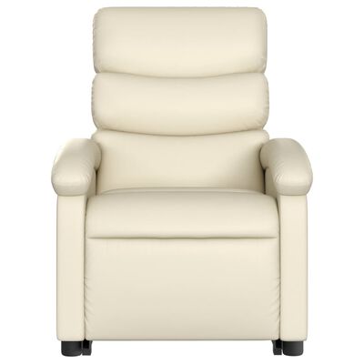vidaXL elektromos krémszínű műbőr felállást segítő dönthető fotel