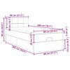vidaXL Ottom&aacute;n &aacute;gykeret matraccal s&ouml;t&eacute;tbarna 80x200cm sz&ouml;vet
