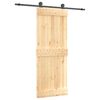 vidaXL Cs&uacute;sz&oacute; ajt&oacute; Term&eacute;szetes &eacute;s Fekete 80 x 210 cm Szil&aacute;rd Fenyőfa