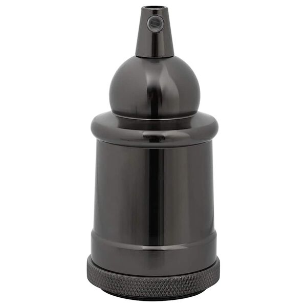 vidaXL 2 db f&eacute;nyes fekete l&aacute;mpatart&oacute;k E27