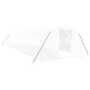 vidaXL feh&eacute;r ac&eacute;lv&aacute;zas melegh&aacute;z 36 m&sup2; 12 x 3 x 2 m