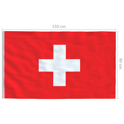 vidaXL svájci zászló 90 x 150 cm