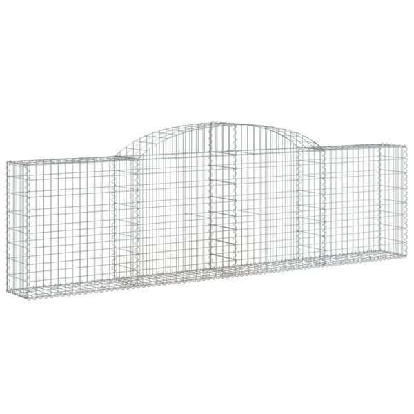 vidaXL 8 db íves horganyzott vas gabion kosár 300x30x80/100 cm