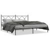 vidaXL fekete f&eacute;m &aacute;gykeret fejt&aacute;ml&aacute;val 183 x 213 cm