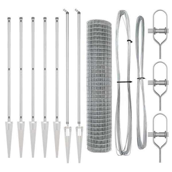 vidaXL Ker&iacute;t&eacute;s oszlopokkal Ez&uuml;st 1,5 x 10 m Ac&eacute;l