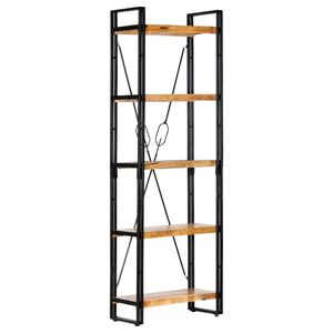 vidaXL 5 szintes t&ouml;m&ouml;r mang&oacute;fa k&ouml;nyvespolc 60 x 30 x 180 cm