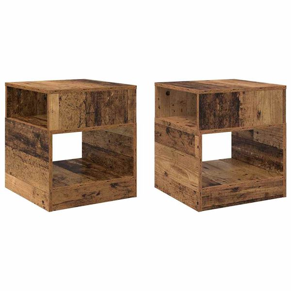 vidaXL V&eacute;gasztal 2 pcs &Ouml;reg fa 40,5 x 40 x 45 cm Faanyag