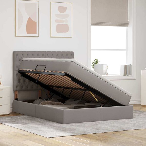 vidaXL &Aacute;gy t&aacute;rol&oacute;val &eacute;s matraccal T&oacute;psz&iacute;nű 140 x 190 cm Poli&eacute;szter