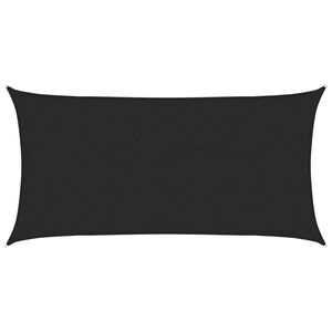 vidaXL fekete HDPE napvitorla 160 g/m&sup2; 3 x 6 m