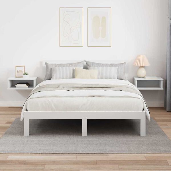 vidaXL &Eacute;jjeli asztal 2 pcs Feh&eacute;r 40 x 31 x 15 cm Faanyag